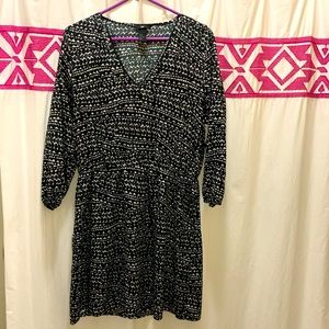 H&M dress, black/white